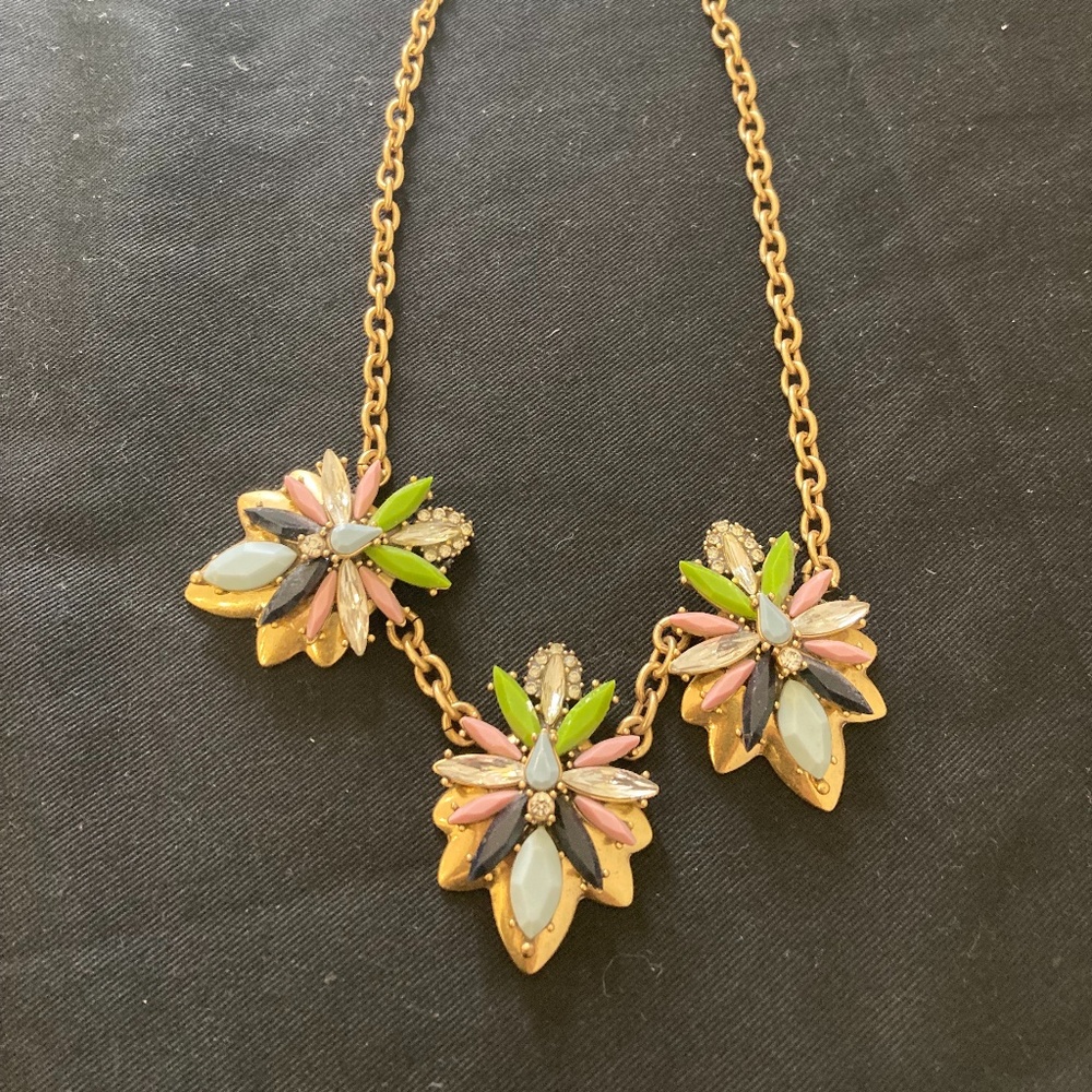 J Crew Multi Color Stone Necklace